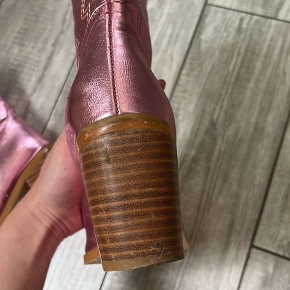 Billini Pink Metallic Western Boots - Picture 9 of 12